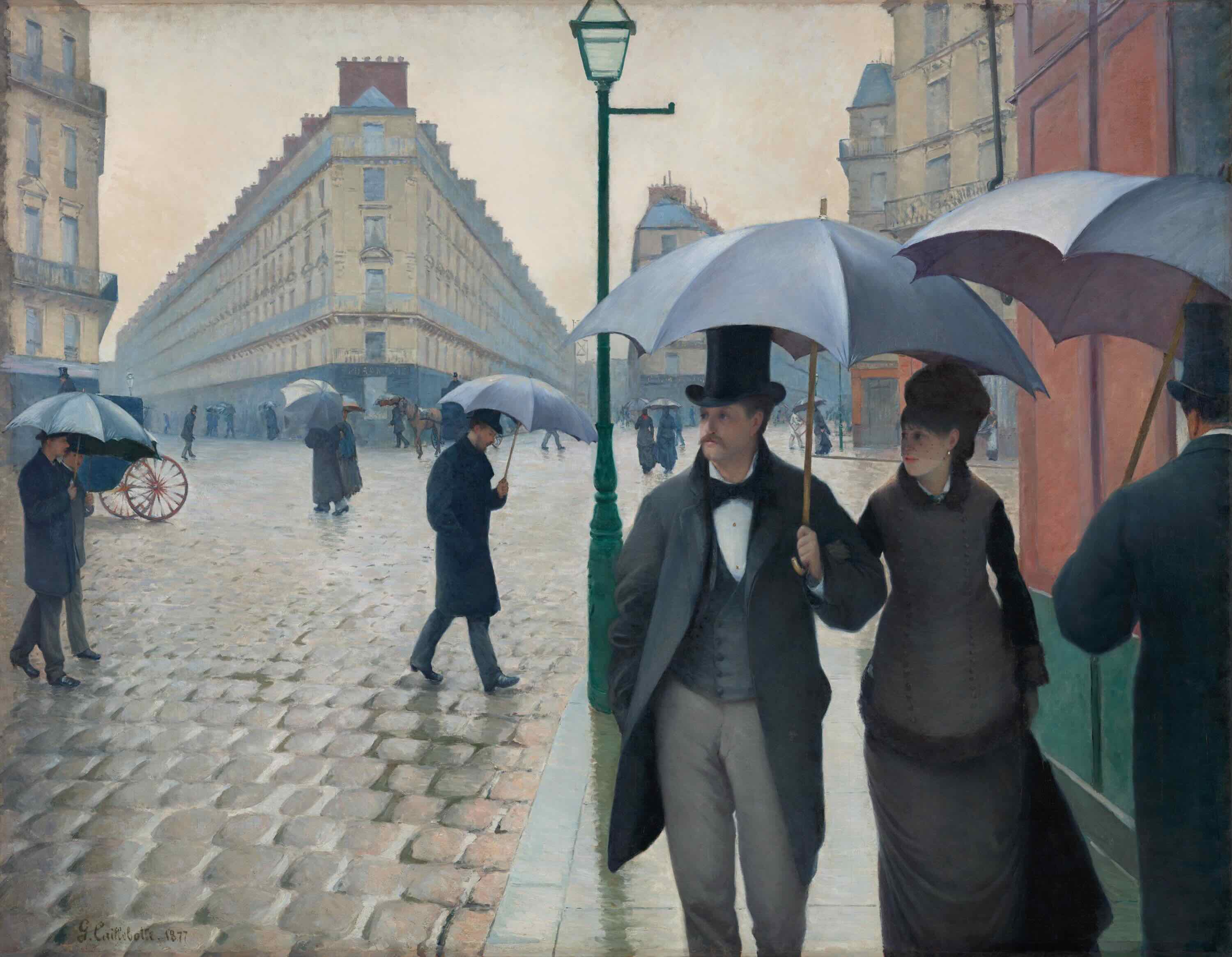 Rain in Paris is more beautiful than sunshine. Caillebotte knew it