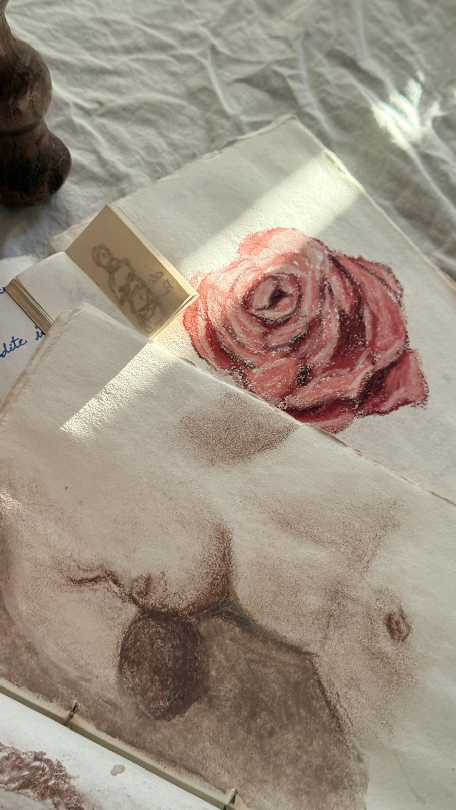 My pastel studies of the Venus de Milo. Photo © Evi Michailidou